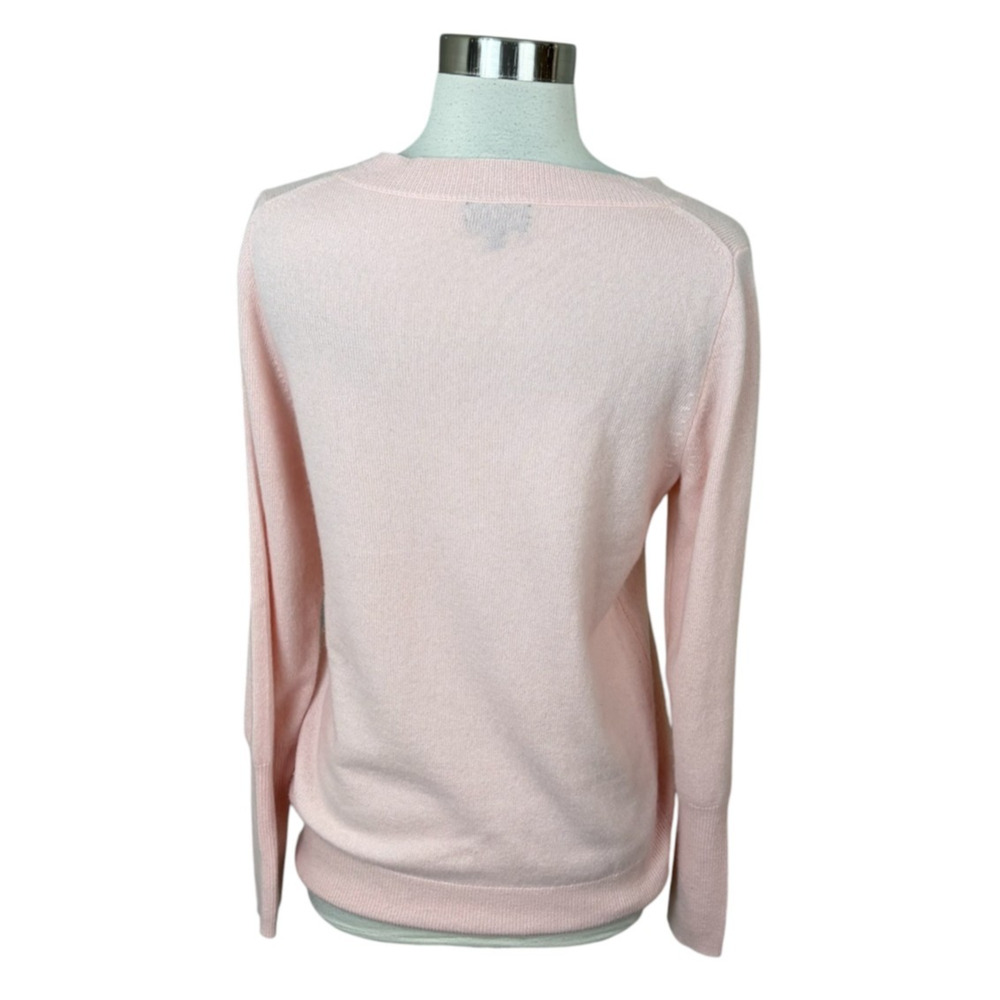 J. Crew Collection 100% Italian Cashmere Pink Sweater Size M Quiet Luxury - Picture 3 of 4